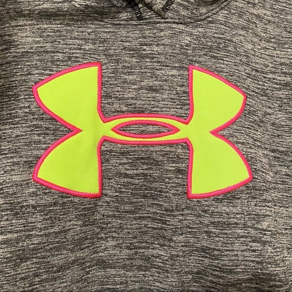 UNDER ARMOUR Women’s Grey Gray Hoodie Coldgear Logo Sweatshirt 1284453 001 Small - Picture 3 of 7